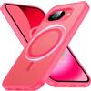 FNDMIL [NO.1 Magnetico Cover per Google Pixel 10a con Mag-Safe [Traslucido Opaco][Anti-Impronta] [Protezione Militare Antiurto] Custodia Rigida con Morbido Silicone per Pixel 10a Case Rosso
