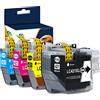 OGOUGUAN LC421XL Cartuccia d'inchiostro compatibile per Brother LC421 XL lc421xlbk Nero LC421XLc Ciano Magenta Giallo Lc421 XL per Brother DCP-J1050DW DCP-J1140DW MFC-J1010DW(4 Pack)