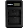 Norifon LP-E6 Doppio Canale LCD USB Caricatore per Canon EOS 5D Mark II