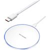 Hawpasy Caricabatterie Wireless Induttivo per Modelli 15/14/13/12 e 3/2 Pro, Compatibile con Ricarica Rapida 15W, Design Compatto con Cavo Inclusi (1 Pezzo, Senza Alimentatore)