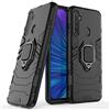 MaiJin LuluMain Compatibile con Realme5, 5i Cover, Custodia Armor Anello Cavalletto (Funziona con Il Supporto Magnetico per Auto) Case Paraurti per Oppo Realme 5, Realme 5i (Nero)