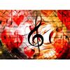 BELECO musicale Note musicali Simbolo Cuore rosso Amore sfondo Palcoscenico Decorazioni per feste a tema Banner Photo Booth