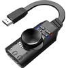 Sunydog GS3 USB esterno scheda audio virtuale 7.1 canali, Plug and Play, microfono e controllo del volume