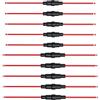 Aiqeer 10 Pezzi 32V 20A In-Linea Vetro Tubo Portafusibili Set, AGC Portafusibili in Vetro Auto con 16 AWG Cavo (5 Pezzi 5 X 20 mm + 5 Pezzi 6 X 30 mm)