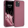 kwmobile Custodia Compatibile con Apple iPhone 12 / iPhone 12 Pro Cover - Back Case per Smartphone in Silicone TPU - Protezione Gommata - rosa scuro