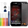 Duotipa Display LCD da 5,5, compatibile con CAT S42 (S32), display LCD touchscreen, montaggio con kit di strumenti di riparazione, colore nero