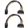 Cable Matters Confezione da 2 Cavo Alimentazione SATA 6 Pin (da SATA to PCIE 6 Pin) - 20 cm