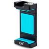 JJC Universale Treppiede Supporto con 56-95mm Morsetto Regolabile, Cold Shoe Mount & Livella per iPhone, Samsung, Huawei, MI Telefoni Intelligenti su 1/4"-20 Treppiede, Monopiede, Selfie Stick (Blu)