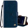COMPATIBILE CUSTODIA HUAWEI P10 LITE (WAS-LX1 WAS-LX1A) schermo 5.2 Copertura cover STAND FLIP libro protezione antiurto magnetica GEL silicone tpu MORBIDA eco pelle portafoglio porta carte blu