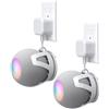 HomeMount Supporto da Parete compatibile con HomePod mini, Supporto Altoparlante con 2 Metodi di Montaggio, Gestione Cavi Integrata, Staffa Salvaspazio per Cucina, Camera da Letto, Ufficio (2-Bianco)