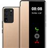 Fciaeytou Cover per Samsung S20 Ultra Flip Folio Clear View Cover sottile 360 Full Body Antiurto Cover 4G/6.9 (Dorato)