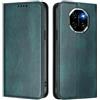 FANFO Custodia per Blackview Shark 6 5G Cover, [Chiusura Magnetica] Anticaduta e Antimpronta, Cover in Pelle PU Stile Portafoglio Folio. Dark Green
