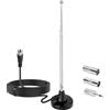 Nelawya DAB+, antenna radio FM, antenna interna, antenna telescopica con base magnetica per ricezione radio stereo, per Denon Pioneer Onkyo Yamaha Marantz Sherwood