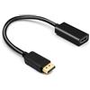 Annlpoy Adattatore DisplayPort a HDMI 4K, Convertitore Unidirezionale DP Maschio a HDMI Femmina con Audio - per Presentazioni e Ufficio