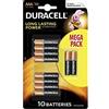 Duracell 10-Pack Duracell LR03 / AAA / R03 / MN 2400 1.5V batteria alcalina - 1x Blister