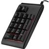 VBESTLIFE Tastiera numerica USB, 19 tasti, 3 colori, portatile, mini cuscinetto numerico, tastiera meccanica da gioco per computer portatile e desktop PC