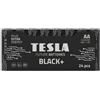 Tesla Batterie alcaline Black + AA Maximum Power, durata di 10 anni, a lunga durata, senza perdite, LR06, 24 pezzi [confezione da 1]