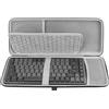 GEEKRIA Custodia combo per tastiera e mouse, compatibile con Logitech MX Mechanical Mini, Keychron K3 Version 2, LOFREE Flow84, MelGeek O2, Flow Lite 84, borsa da viaggio rigida (grigio scuro)