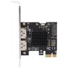 Plyisty Scheda di Espansione PCIE to Power ESATA, 2 Porte 6,0 Gbps, Supporto Hot Swap, Plug and Play, Scheda PCI Express, per Desktop, 11 10 8 7, Vista, XP, 32 64 Bit,