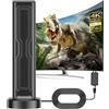 KQLHLHDYZ Antenna interna ed esterna da 480 KM con amplificatore - HDTV portatile con ricezione a 360° - Compatibile con TV 4K 1080P e tutti i televisori
