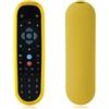 JKZTJOF Cover gialla per telecomando Sky Q Touch e Non-Touch, antiurto, anti-sporco, in silicone, compatibile con telecomando Sky Glass/Stream TV, lavabile, anti-smarrimento, antiscivolo, delicata sulla pelle
