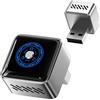 Pisendra Adattatore Wireless CarPlay e Android Auto 2 in 1, Dongle Argento con Memoria Doppio Dispositivo e Pulsante One-Tap, Plug & Play 5,8 GHz, USB-A/USB-C, per Auto con CarPlay/Android Auto Cablato
