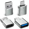 Oliveria Adattatore USB C U-SB, 4 pezzi Adattatore USB A OTG Connettore Cavo Caricatore Thunderbolt 4 Compatibile con iPhone 16 15 14 13 Pro,iPad Pro,SE,MacBook,Samsung Galaxy Z Flip Fold 5,A54,S25