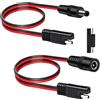 RUNCCI-YUN 2 Pezzi 14AWG a DC Connettori Cavo, DC 5,5x2,1mm Spina 12V Connettore di Alimentazione per Pannelli Solari e Batterie (60cm/1Paio)
