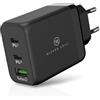 Wicked Chili 65W GaN II Caricabatterie USB-C Compatibile con MacBook PRO, Air, iPad, iPhone 14, 13, 12, 11, Apple Watch Ultra - QC 4.0 Power Delivery PPS Alimentatore rapido (2X Type-C PD / 1x USB-A)