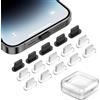 ACAGET 15 Pezzi di Tappi Antipolvere per iPhone 14 Pro Max, Silicone Tappi Antipolvere Proteggi la Copertura per iPhone 14 Pro Max 13, 12, 12 mini, 12 Pro, 11, X, SE, XS, XR, 8, 7,per iPad per Airpods