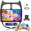 Hikity Autoradio per Peugeot 206 206CC 2001-2016/Cirteon C2 2G+64G Android 15 Wireless Carplay Radio Stereo Auto con 26UI 9 Pollici Schermo Android Auto GPS WIFI Bluetooth EQ FM RDS MIC Telecamera