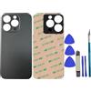 Peixiong 16 Pro Max - Vetro posteriore di ricambio per iPhone 16 Pro Max, 17,5 cm, con adesivo preinstallato e kit di attrezzi professionali per riparazione, colore: nero titanio