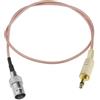 EMSea Adattatore audio BNC femmina a maschio da 3,5 mm, cavo di prolunga lungo 0,5 m, spina stereo per adattatore/CCTV/fotocamera/antenna monitor, 0,5 m