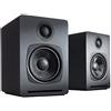 Audioengine A1 Altoparlanti Bluetooth per computer - per desktop, laptop, altoparlanti per PC, giradischi con uscita subwoofer (coppia, grigio)