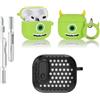 LEWOTE Custodia protettiva 3 in 1 compatibile con Apple AirPods 3 in 1 con kit di pulizia e portachiavi (Mike)