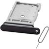 MMOBIEL Vassoio Porta Scheda Dual SIM Compatibile con Samsung Galaxy S22 Plus 5G - Sostituzione Supporto Scheda Doppia SIM - Porta SIM - Incl. Estrattore SIM e Anello di Gomma Impermeabile - Nero