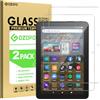 GOZOPO - Pellicola Protettiva per Fire HD 8 (10a Generazione - 2020), Fire HD 8 Plus/Fire HD 8 Kids Pro tablet 2021 8 [bordo 2.5D] Vetro Temperato [2-Pack]