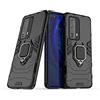 MaiJin Compatibile con Huawei P40 Pro+ Cover, Custodia Armor Anello Cavalletto (Funziona con il Supporto Magnetico per Auto) Case Paraurti per Huawei P40 Pro Plus 5G (Nero)