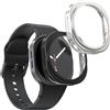 kwmobile Set 2x Custodia Smartwatch Compatibile con Samsung Galaxy Watch 8 (40mm) Cover - Case Silicone Protezione Orologio Fitness nero/argento