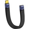 YINGAYOU Cavo Piatto USB C Maschio a Femmina 40gbps Piatto Prolunga USB C Thunderbolt 4 240 W 48 V 5 A Supporto Audio e Video 8K@60Hz per Smartphone Portatili, Tablet e Dispositivi (Dritto, 13 cm)