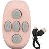 PUSOKEI Telecomando Bluetooth Girapagina, Pulsante Multimediale Wireless Elettronico Telecomando Selfie, Otturatore Remoto per Fotocamera Indossabile(Rosa)
