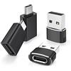 Elebase USB a USB C per iPhone 17 Pro Adattatore 4Pack,Caricatore Maschio Type C a 3.0 Femmina,Convertitore Thunderbolt 4 a Type A OTG per iPhone 16 15 14,iPad Air,Samsung S25,M56,M55,Apple Watch 11