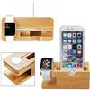 XPhonew Apple Watch Supporto, XPhonew bambù Legno Multifunzione caricabatteria Supporto di Ricarica Dock/Stazione/Culla/Supporto per iPhone XS Max XR X 8 7 6 6S Plus iWatch 2 3 4 38 mm e 42 mm Smartphones
