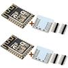TECNOIOT 2pcs ESP-12F ESP12F ESP8266 Serial WIFI Module (upgrade ESP-12) +Plate Expansion |2 pz ESP-12F ESP12F ESP8266 Serial WIFI Module (aggiornamento ESP-12) + Espansione piastra