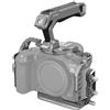 SMALLRIG HawkLock Quick Release R5 II Cage Kit per Canon EOS R5 Mark II, con Top Handle e Morsetto per Cavi per HDMI e USB-C, Pellicola Protettiva Temperata per lo Schermo, Grigio Titanio - 5029