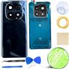 iStable Vetro Posteriore Scocca Compatibile con Xiaomi Redmi Note 14 PRO+ 5G Back Cover Copri Imposta Nero