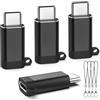 TiMOVO Adattatore USB-C con Laccio Metallico Anti-Smarrimento, 4 PZ,Nero