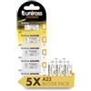 Uniross Pila Batteria MN21 A23 23A 12V Pile Specialistiche Alcaline - Blister Da 5 Batterie