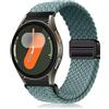 PaceBid 20mm Intrecciato Cinturino per Samsung Galaxy Watch 7/6/5/4 40mm, 44mm/Watch FE/Watch 6 Classic 43mm, 47mm, Nylon Sportivo Magnetico Elastico Watch Band per Galaxy Watch 42mm - Green#2