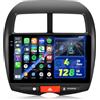NHOPEEW 4+128G Autoradio per Mitsubishi ASX 2010-2016/Peugeot 4008 2012/Citroen C4 2007-2013 con Carplay e Android Auto - Schermo incell da 10 pollici Supporto WiFi GPS + Telecamera di retromarcia